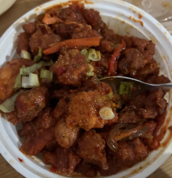 Spicy chicken 65 at Hyderabad Biryani House Calgary